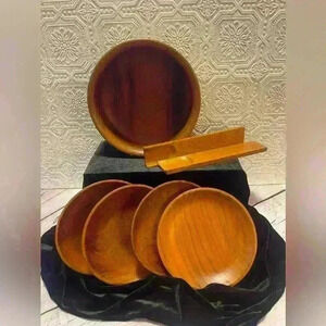 MCM Teak Thailand by Winsome 7  Piece Salad Bowl Set with Sticker